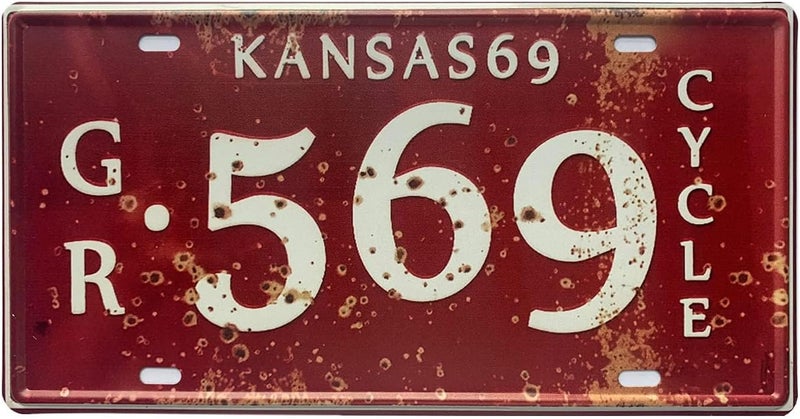 ROOKOPR Kansas License Plate Vintage Kansas License Plate Aluminum Novelty Car Decor Licen se Plate s 12"x6" Front of Car Decorative Retro Rusty L icense P Late - Image 5